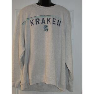 Men's NHL Seattle Kraken Gray Sweatshirt Fade NWT SZ 3XL